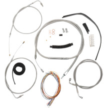 Complete Stainless Braided Handlebar Cable/Brake Line Kit