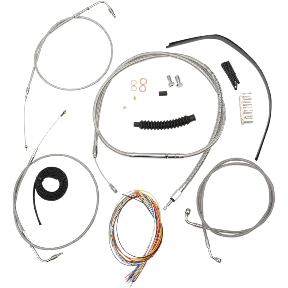 Complete Stainless Braided Handlebar Cable/Brake Line Kit