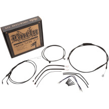 Kit completo de cable/linea de manillar de vinilo negro para manillares Ape Hanger