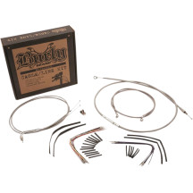 Complete Stainless Braided Handlebar Cable/Brake Line Kit
