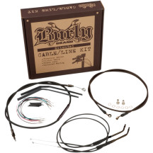 Complete Black Vinyl Handlebar Cable/Line Kit for Ape Hanger Handlebars