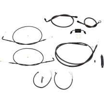 Complete Midnight Braided Handlebar Cable/Brake Line Kit — Standard