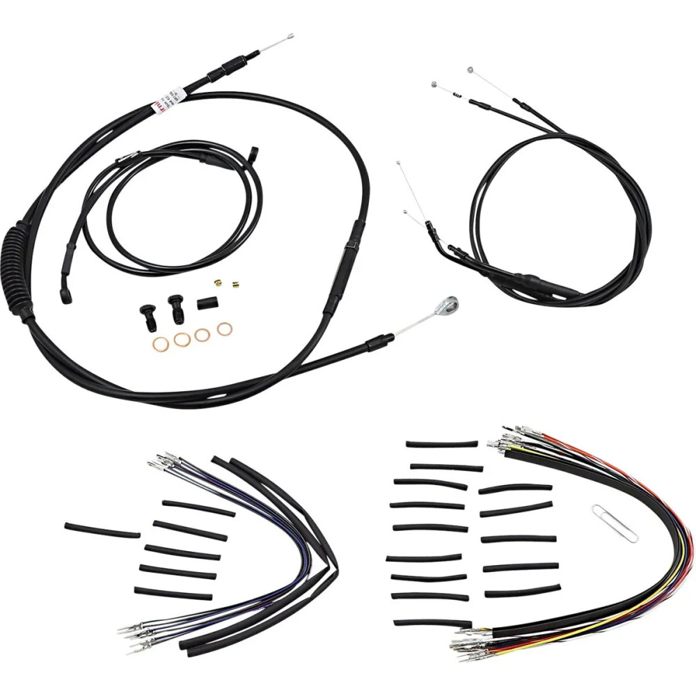Jail Bar Cable Kit — 14" handlebar fit, Black Jail Bar Cable Kit — 14" handlebar fit, Black