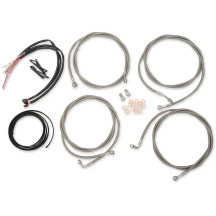 Kit de Cables/Lineas de Freno de Acero Inoxidable Trenzado Completo — Kit de Cables