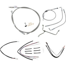 Kit de línea de freno/cable de manillar trenzado de acero inoxidable completo