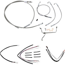 Kit de línea de freno/cable de manillar trenzado de acero inoxidable completo