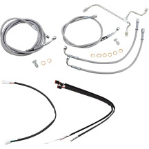 Kit de línea de freno/cable de manillar trenzado de acero inoxidable completo