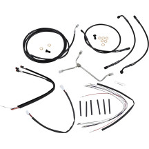 Complete Black Vinyl Handlebar Cable/Line Kit for Ape Hanger Handlebars