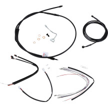 Complete Black Vinyl Handlebar Cable/Line Kit for Ape Hanger Handlebars