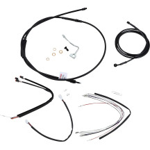 Complete Black Vinyl Handlebar Cable/Line Kit for Ape Hanger Handlebars