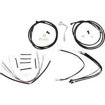 Complete Black Vinyl Handlebar Cable/Line Kit for Ape Hanger Handlebars