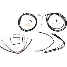 Kit completo de cables y líneas de vinilo negro para Ape Hangers — 40,5 cm (16") de altura, Ape Hanger fit, ABS