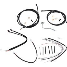 Kit completo de cables/líneas de manillar en vinilo negro para Ape Hangers — 45.5 cm (18\") elevadores, Ape Hanger