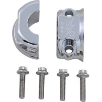 Brake/Clutch Perch Clamps — Chrome, left/right, pair