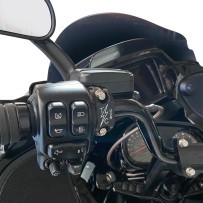 Brake/Clutch Perch Clamps — Black, Left/Right, Pair