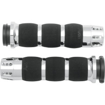Puños Gatlin Air Cushion — manillar 1", largo 5", cromado, negro