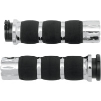 Rival Air Cushioned Grips — 1" handlebar diameter, 5" length, Chrome