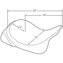 Backrest Compatible Solo Seat — Mild Stitched