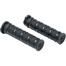 Dillinger Puños de manillar — 25.4 mm (1in), 10 cm (4in), Negro satinado