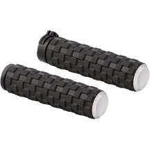Air Trax Grips — 1" handlebar diameter, Black, Chrome