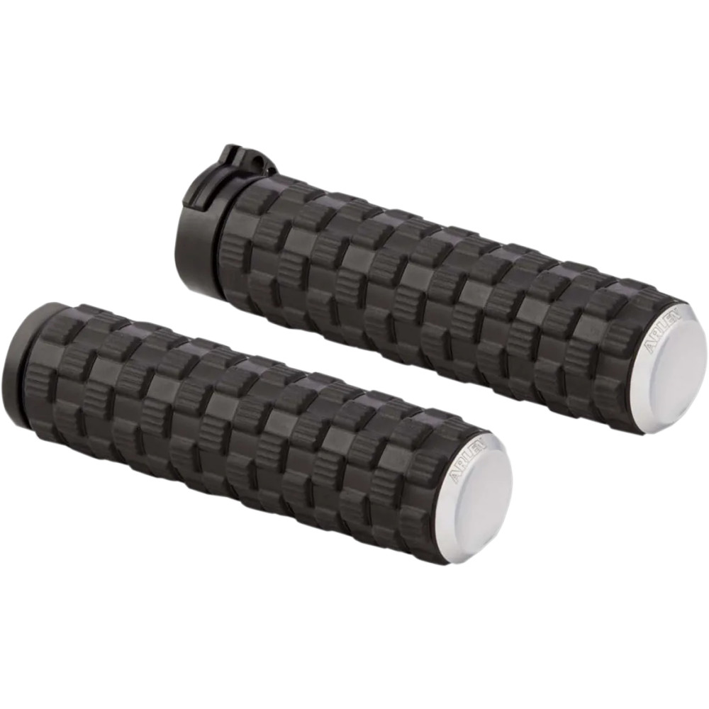Air Trax Grips — 1" handlebar diameter, Black, Chrome
