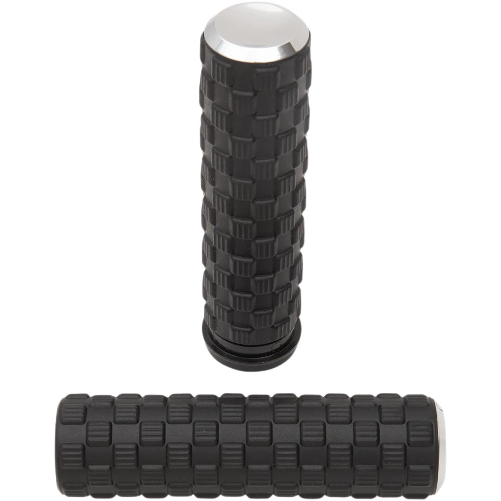 Air Trax Grips — 1" (25.4 mm), Black/Chrome Air Trax Grips — 1" (25.4 mm), Black/Chrome