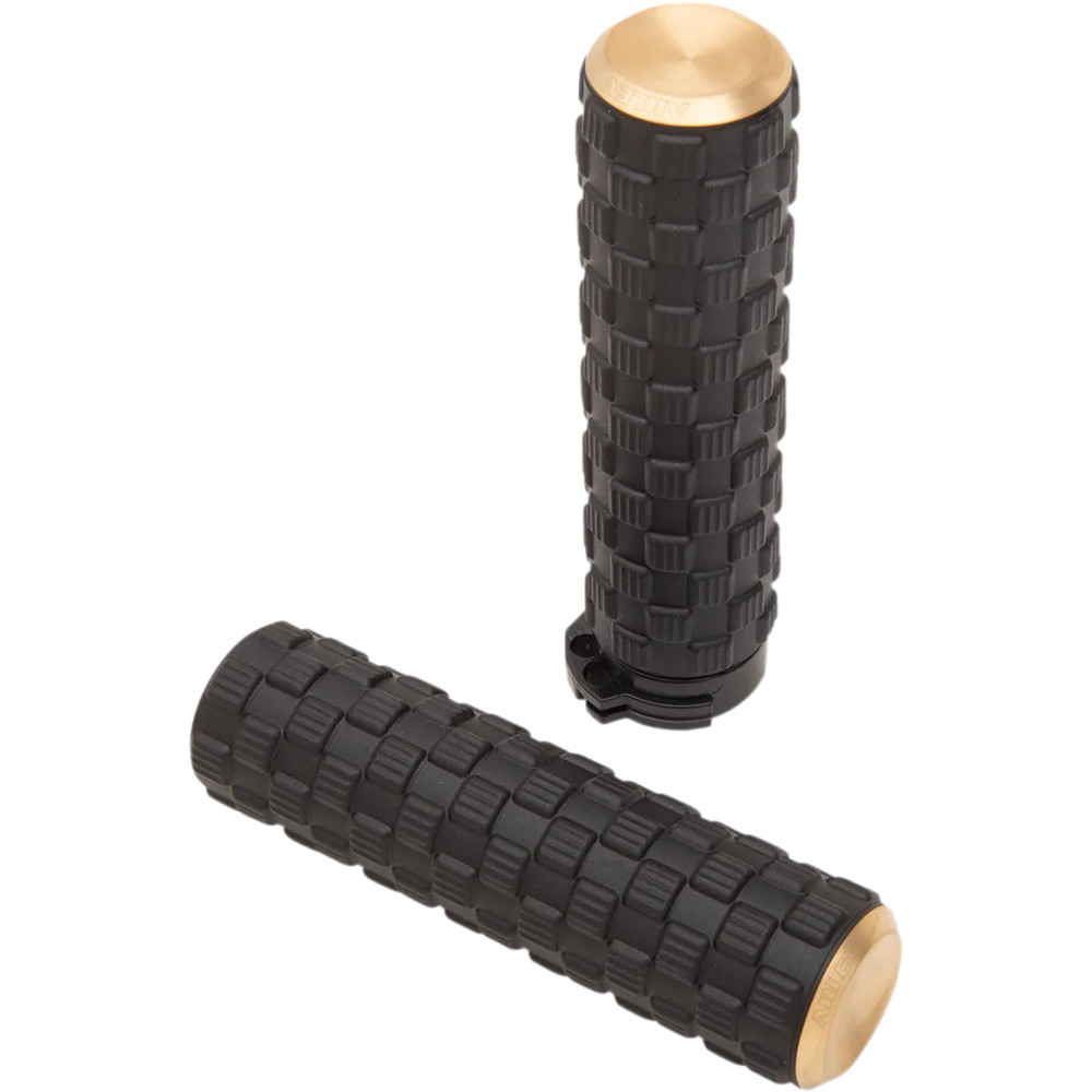 Air Trax Grips — 25.4 mm (1") handlebar, Black, Brass Air Trax Grips — 25.4 mm (1") handlebar, Black, Brass