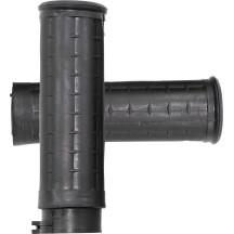 Old School Rubber Grips — 1" handlebar diameter, 5" length, Black
