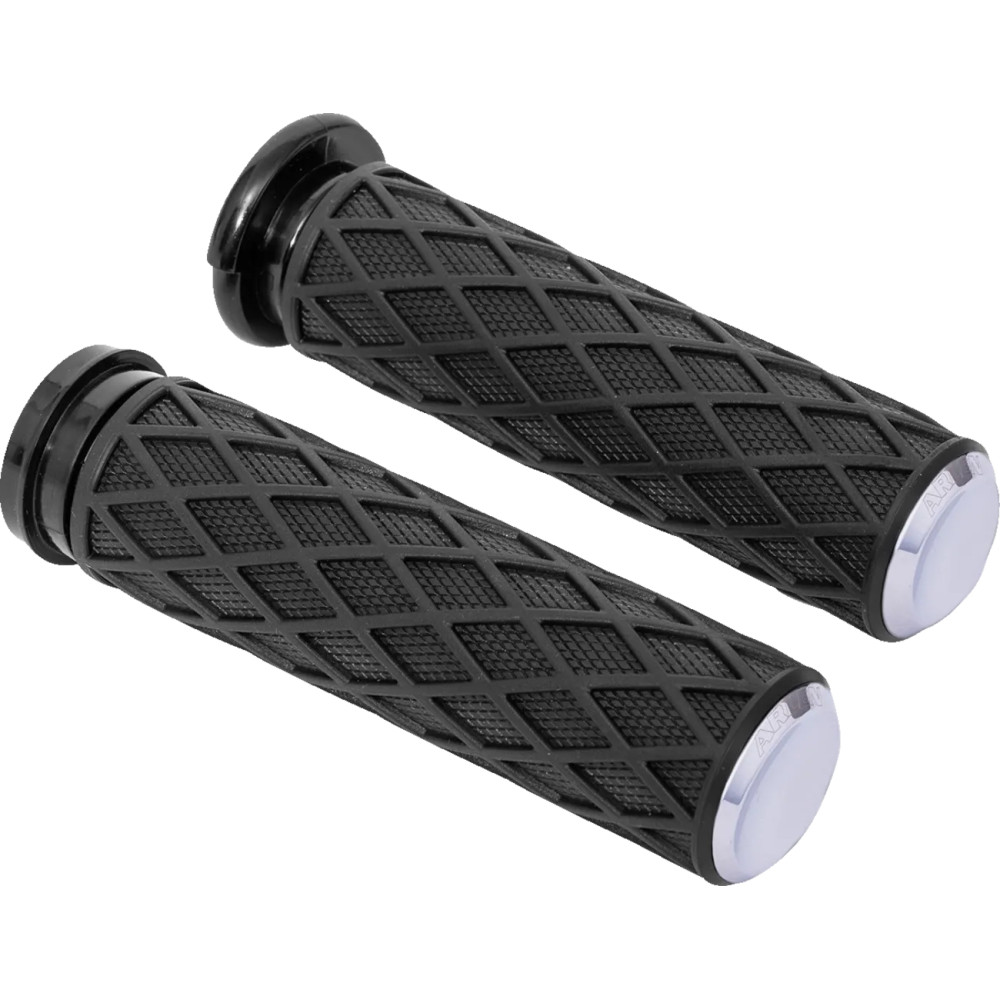 Diamond Grips — 1" (25.4 mm), Black, Chrome