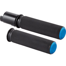 Puños moleteados — 25.4 mm (1\"), negro, azul, anodizado