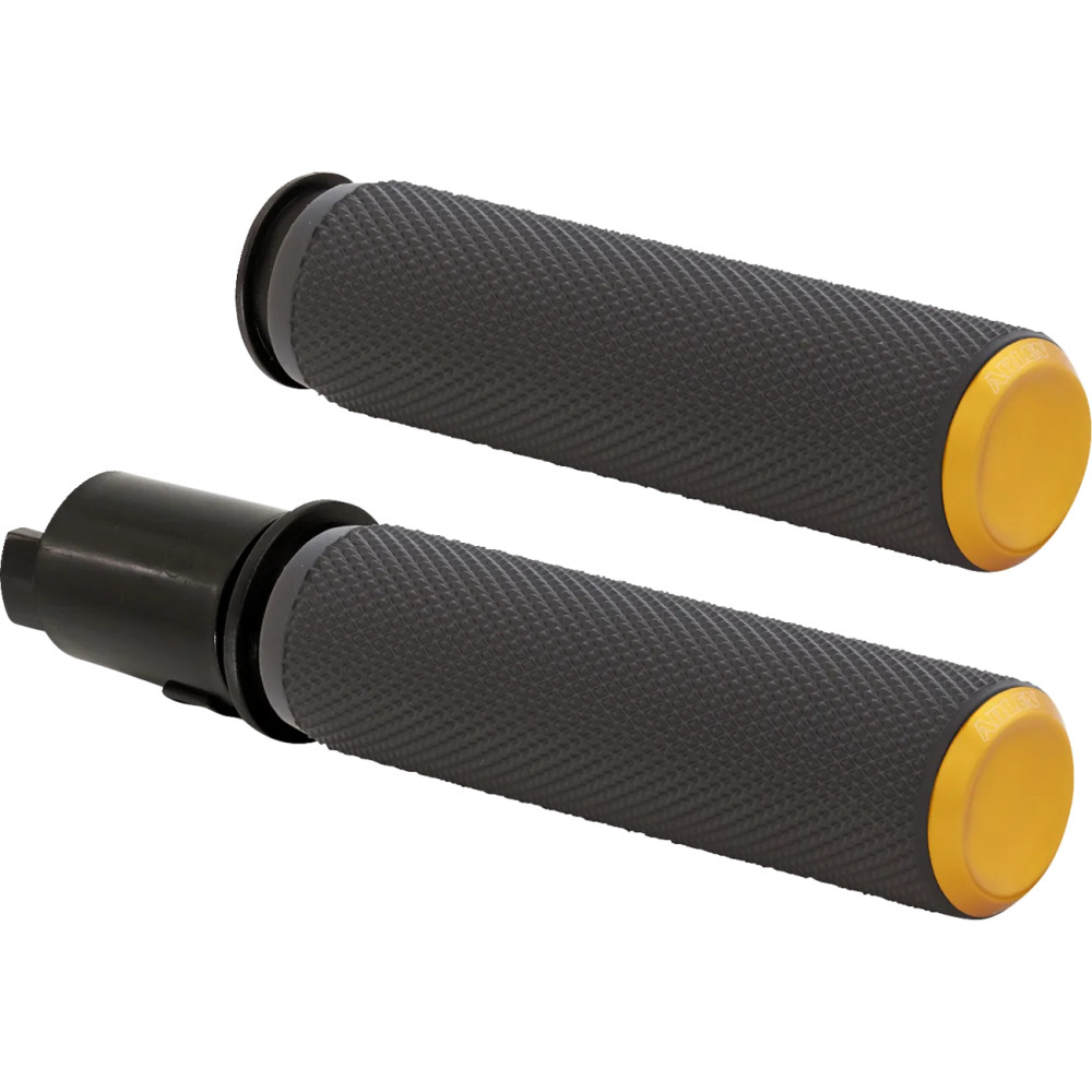 Puños estriados — 25,4 mm (1") manillar, negro, dorado