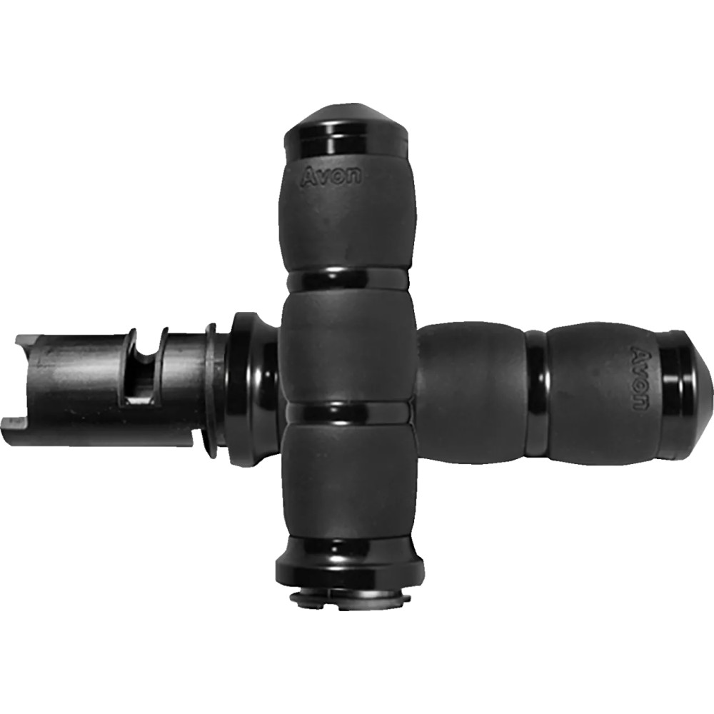 3-Ring Velvet Air Grips — 25.4 mm (1"), 11.7 cm (4-5/8"), anodized black