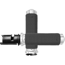 Puños de espuma viscoelástica — 25.4 mm (1") de manillar, 12.4 cm (4-7/8") de largo, cromado