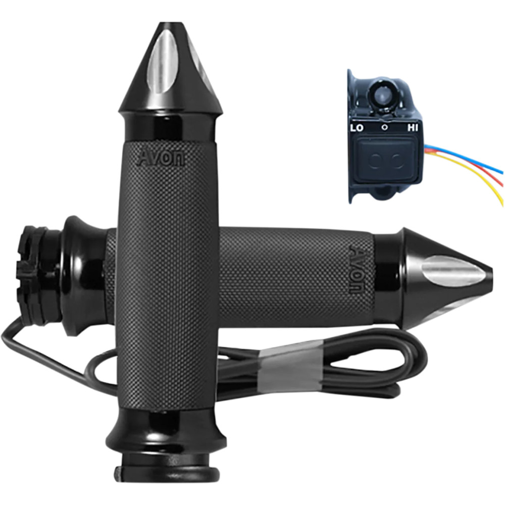 Puños calefactados — 25.4 mm (1"), 14 cm (5-1/2"), Negro anodizado