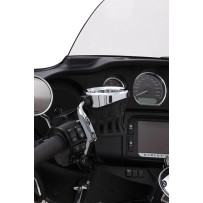 Drink Holder — For handlebar diameter 31.8 mm (1-1/4"), Black, Chrome