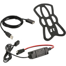 Soporte impermeable Tough-Charge™ de carga inalámbrica — Negro, acabado mate, X-Grip®