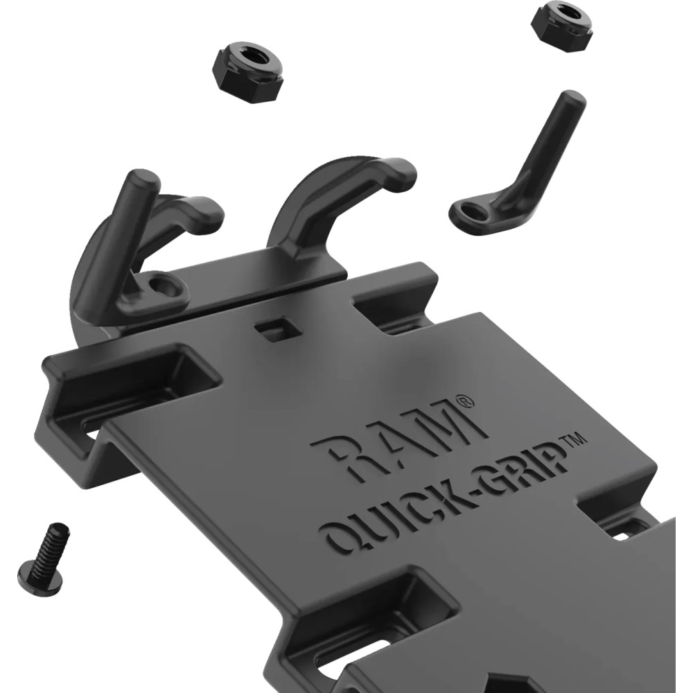 Montura Quick Grip™ para teléfono con base U-bolt — montura en U, bola 1", negro, mate