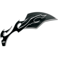 Espejo de aluminio mecanizado — 2-3/4" cabeza, 7-1/8" ancho, 7-3/4" vástago, con rosca, Cromo/Negro/Mate/Plateado