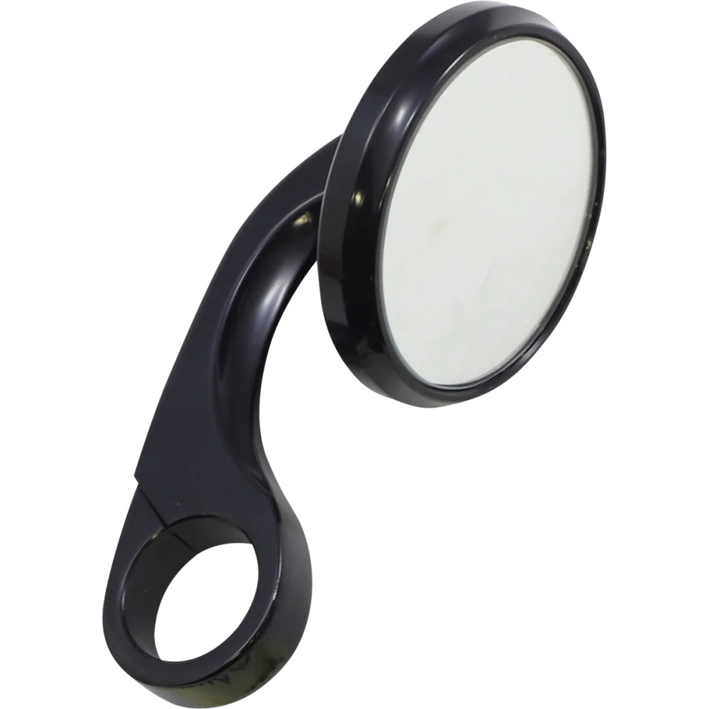Espejo Shooter de Abrazadera — 64 mm (2-1/2\") cabezal, 25 mm (1\") abrazadera, negro brillo