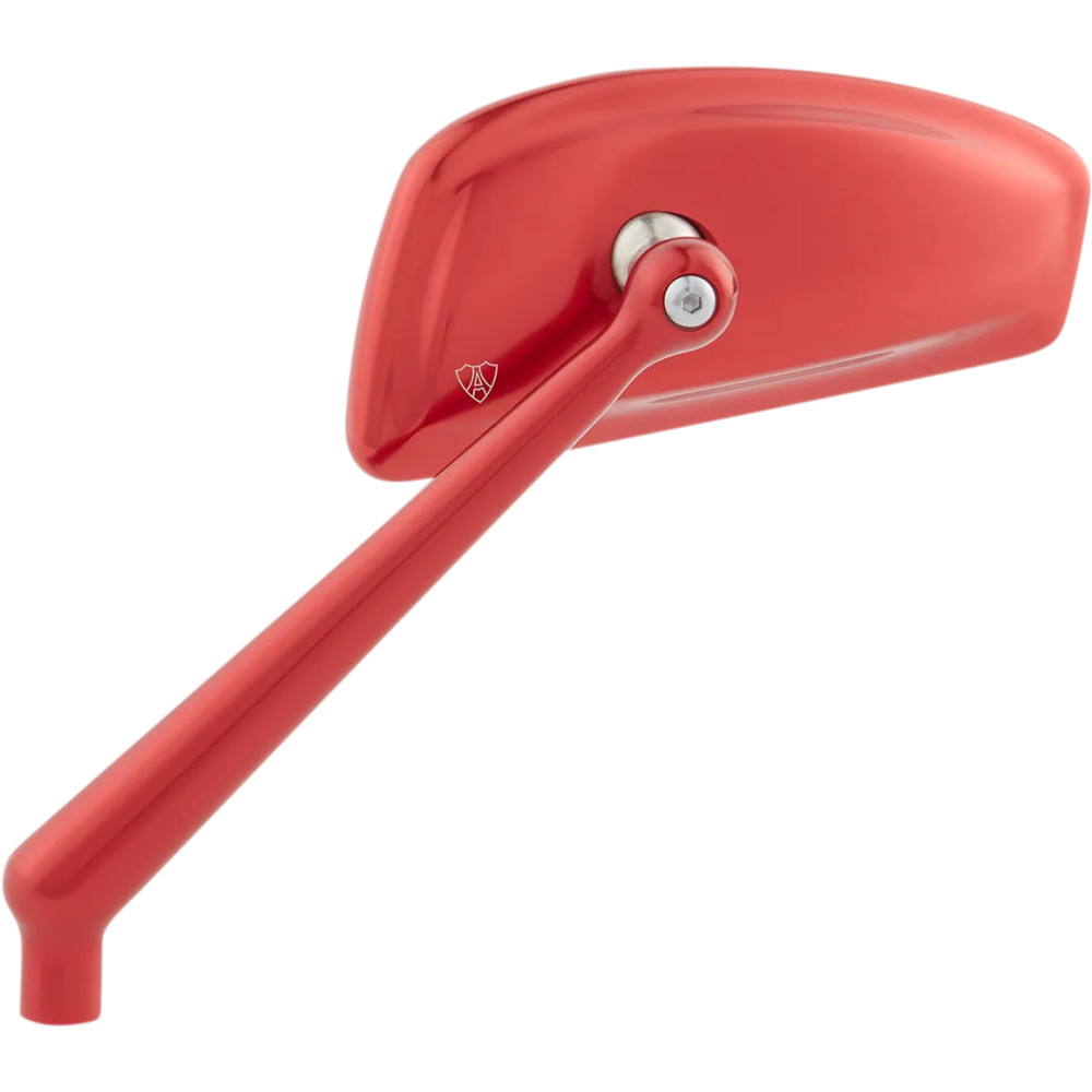 Espejo Tearchop — 52.32 mm (2.06") alto de cabeza, 11.79 cm (4.64") ancho de cabeza, 10.24 cm (4.03") vástago, Anodizado rojo