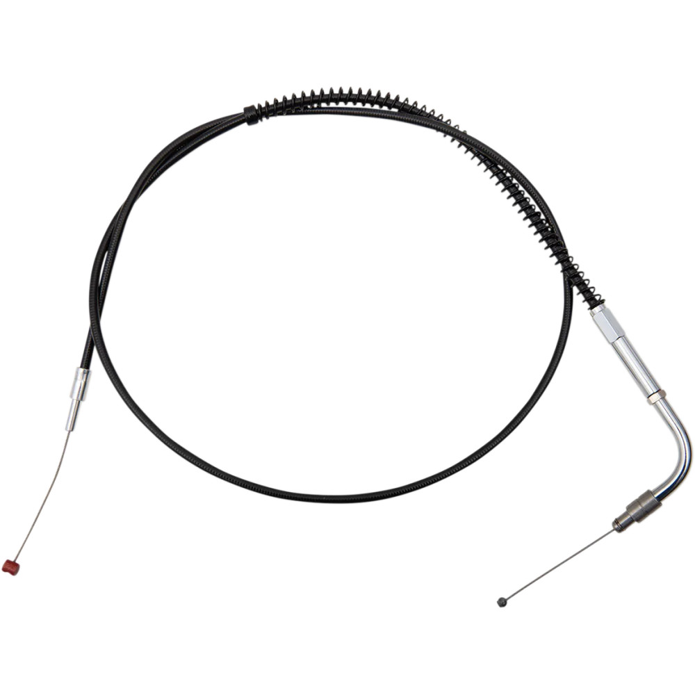 Cable de acelerador/ralentí de vinilo negro — 95.5 cm carcasa (37-1/2 in), codo 90°