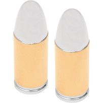 .38 Special Tapa de vástago de la válvula — Par, cromado, dorado