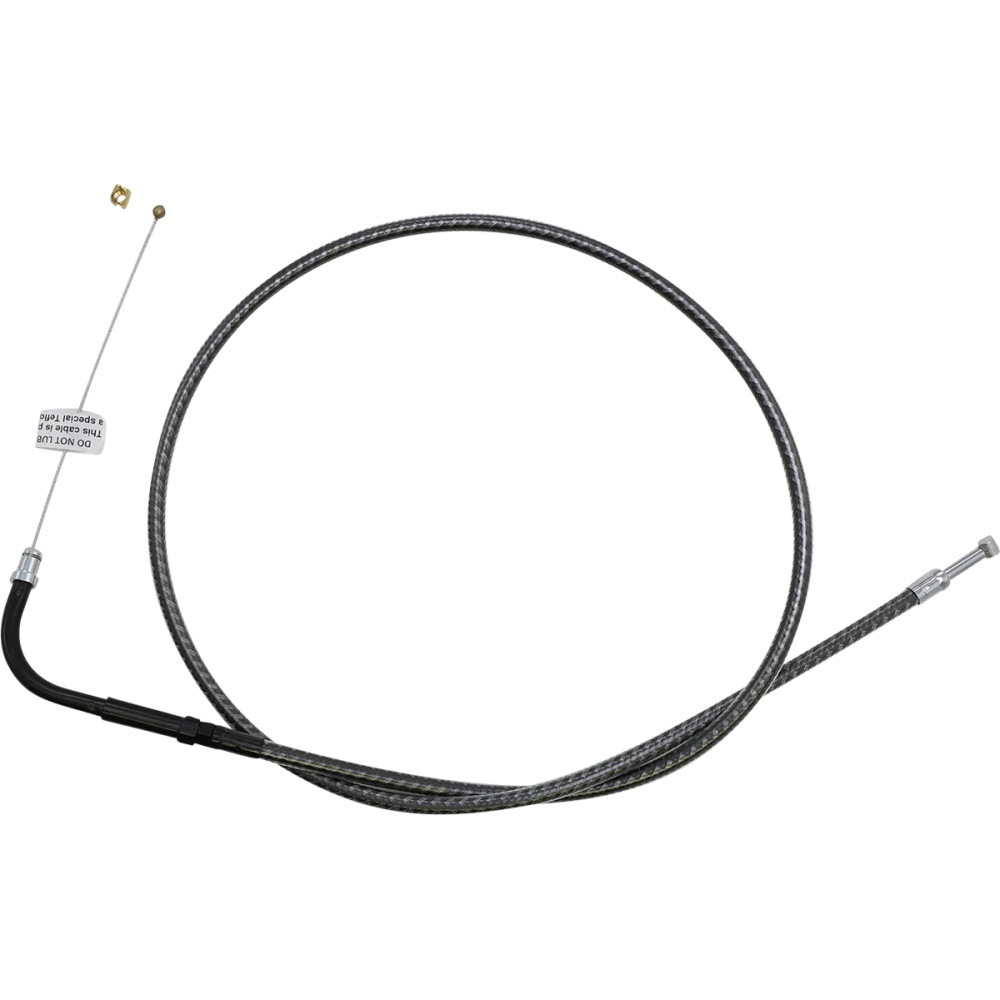 KARBONFIBR Cable trenzado de acelerador/ralentí — 34-3/4" carcasa, 5" recorrido, Plata