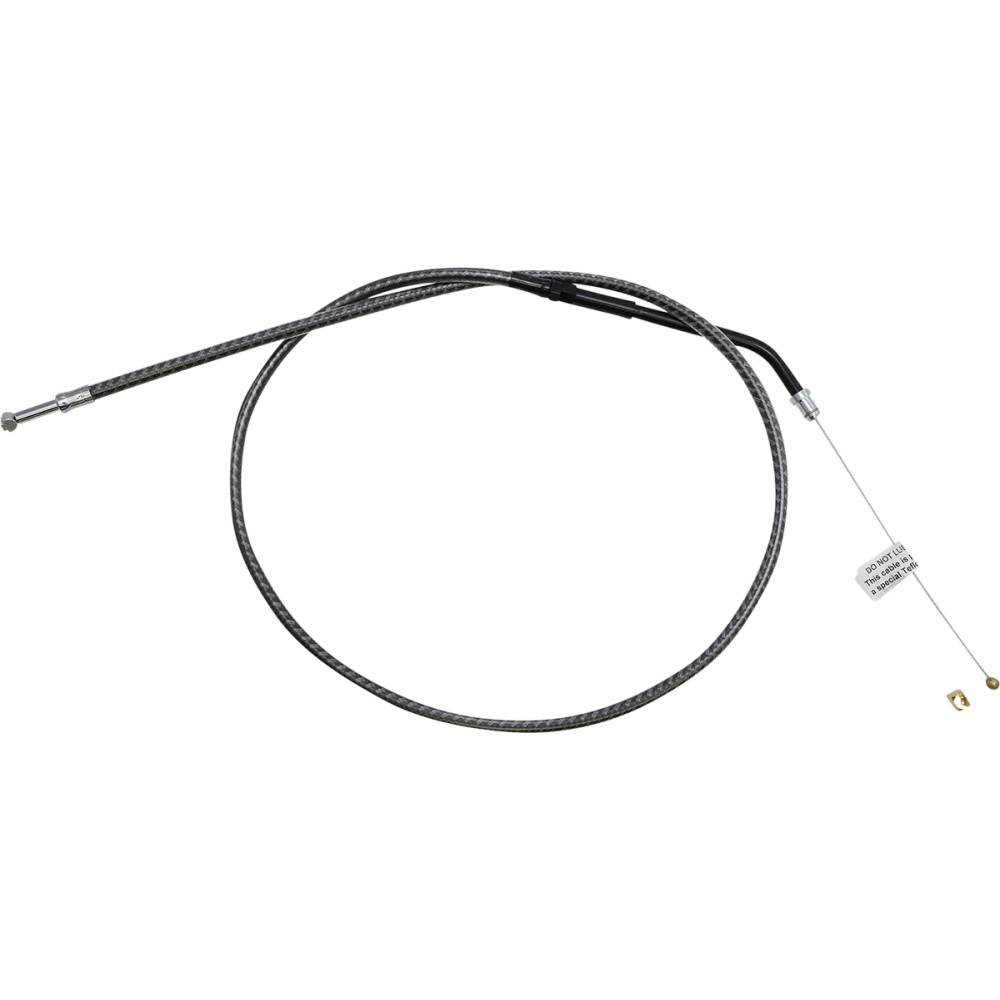 KARBONFIBR Cable trenzado de acelerador/ralentí — funda 32", codo 45°, Plata