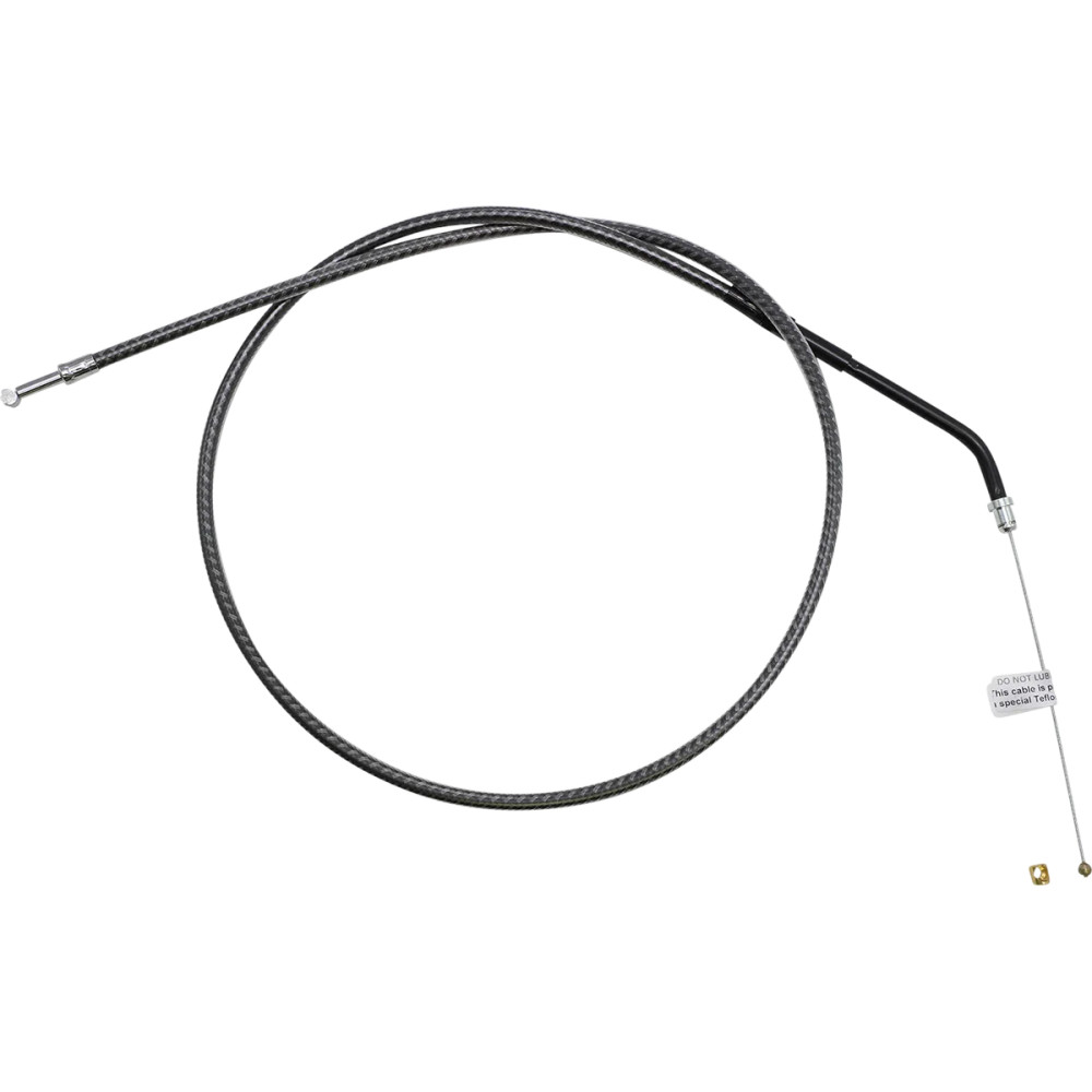 KARBONFIBR Cable trenzado de acelerador/ralentí — funda 38", recorrido 4-7/8", codo 45°, plateado