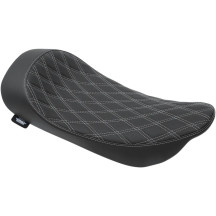 Asiento solo de perfil bajo EZ-ON — 12" ancho, 23-3/4" largo, 44 mm, Negro, Plata