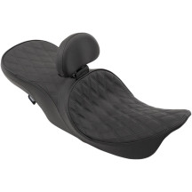 Asiento de Touring de Cuero de Perfil Bajo 2-Up Posicionado Adelante
