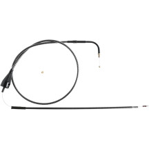 KARBONFIBR Braided Throttle/Idle Cable — 79 cm (31-1/8\"), 90° elbow, Silver