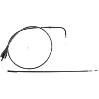 KARBONFIBR Braided Throttle/Idle Cable — 79 cm (31-1/8\"), 90° elbow, Silver