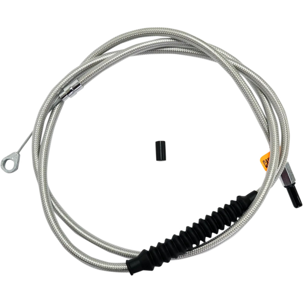 Cable de embrague trenzado de acero inoxidable — Ape hanger, 15"–17", plateado pulido